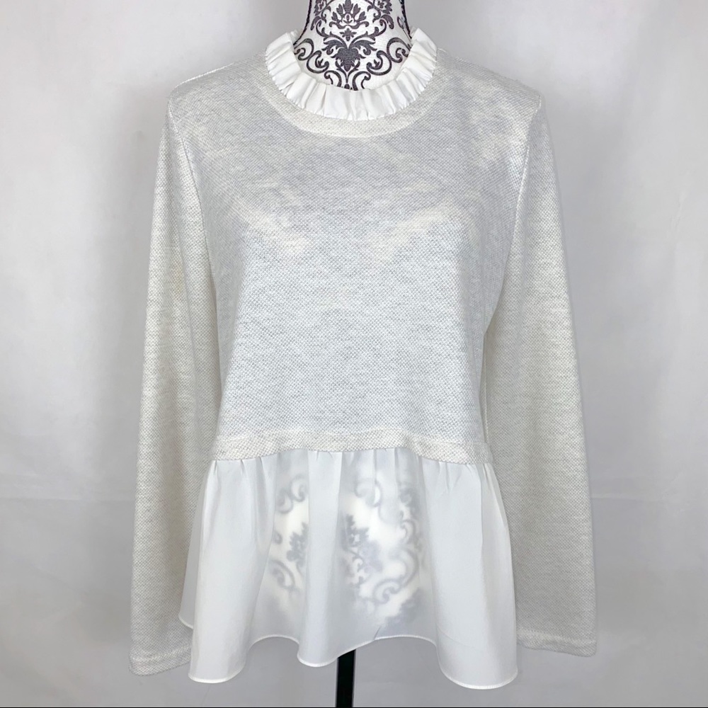 Sugar Lips | Sweater Blouse Layer Ruffle Detail